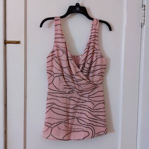 CAbi Womens Sophia Tank Peplum Sleeveless size 8
